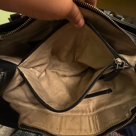 Guess Black Handbag with Gold Details - Picture 9 of 12